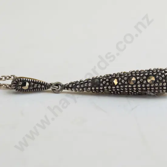 silver diamante pendant stamped 925