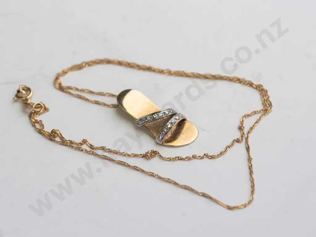 9ct jandal necklace 2.3gms Image 1++