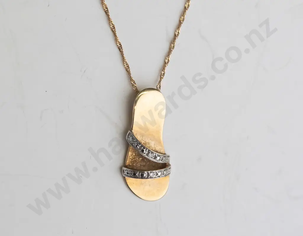 9ct jandal necklace 2.3gms Image 1++