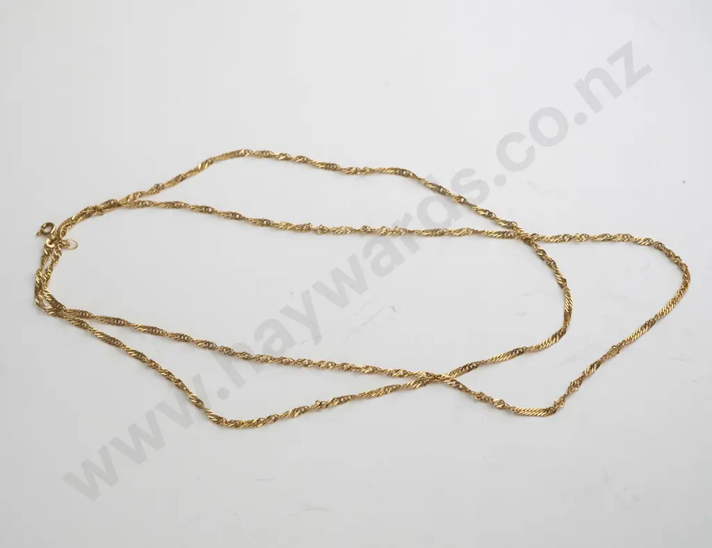 9ct twisted rope chain 7.2gms  90cm long Image 1++