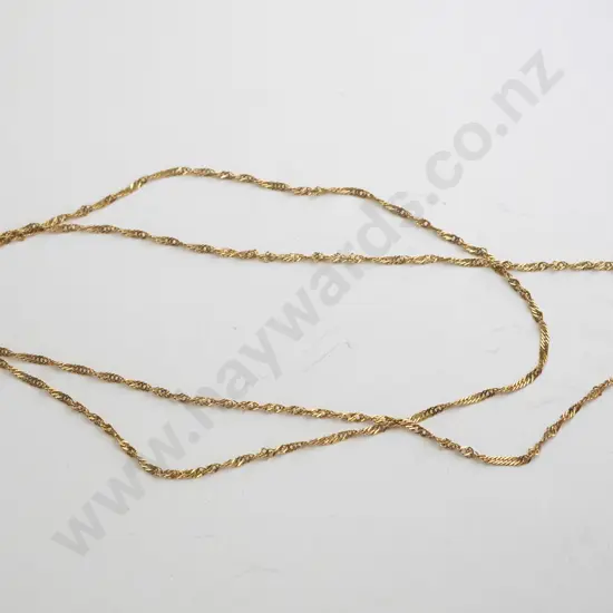 9ct twisted rope chain 7.2gms  90cm long