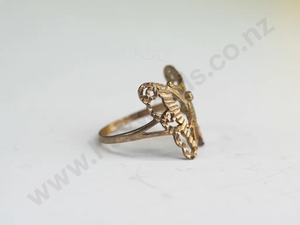 9ct butterfly ring Image 1++