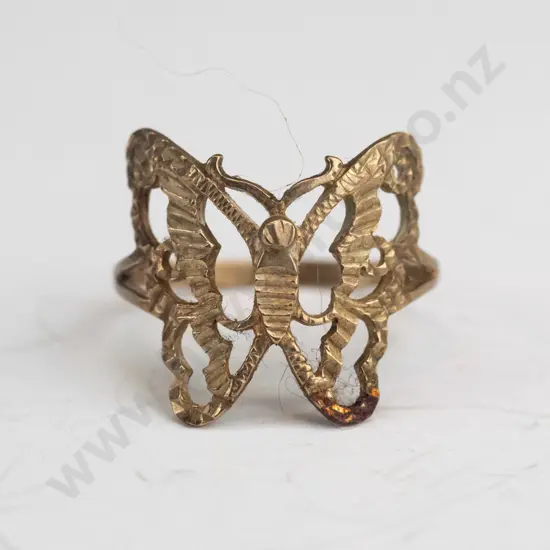 9ct butterfly ring