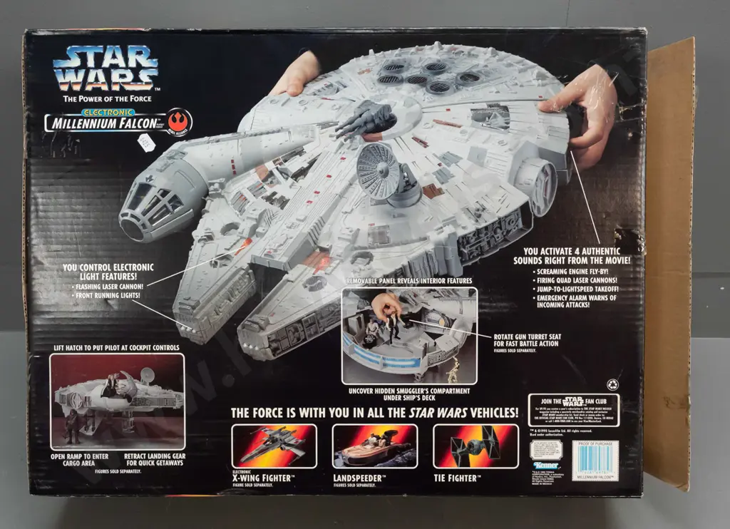 1995 Kenner / Tonka / Hasbro Star Wars Power of the Force Millennium Falcon model kit with electronic lights and sounds Image 1++