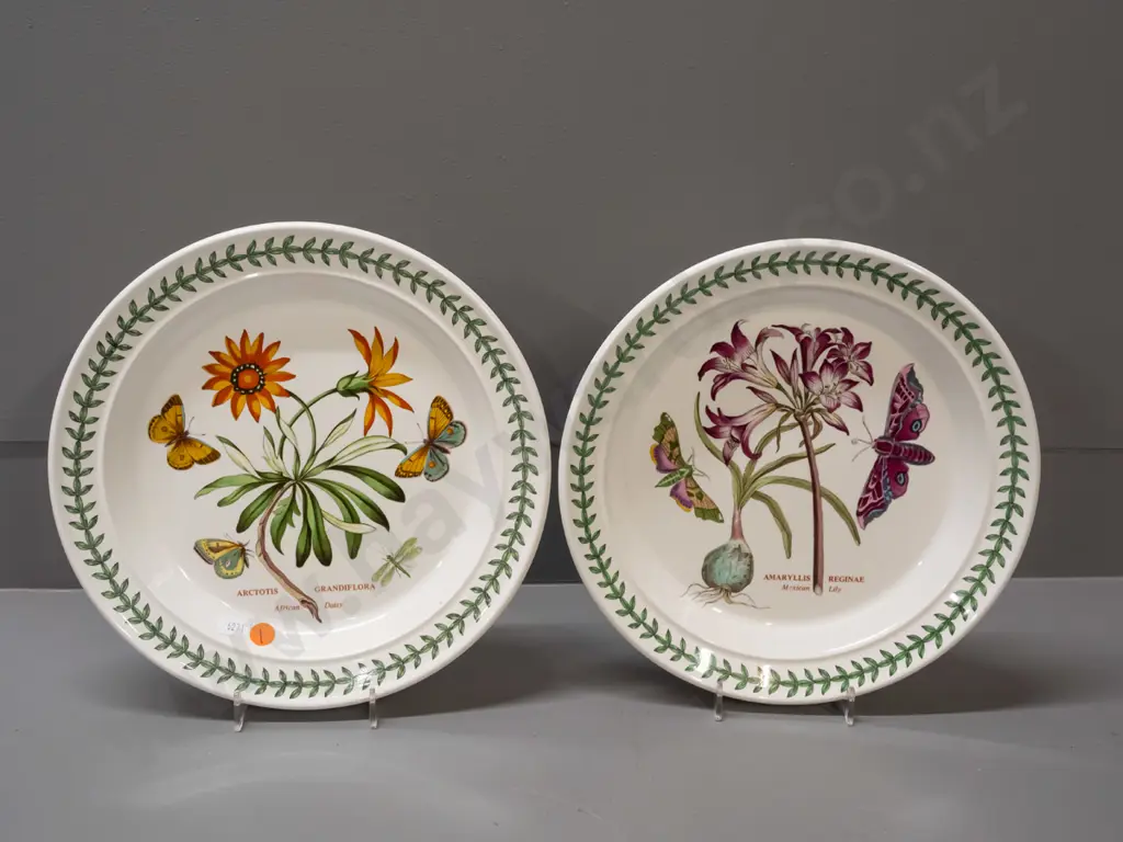 2x Portmeirion plates, 'The Botanic Garden' pattern. W-270 Image 1++