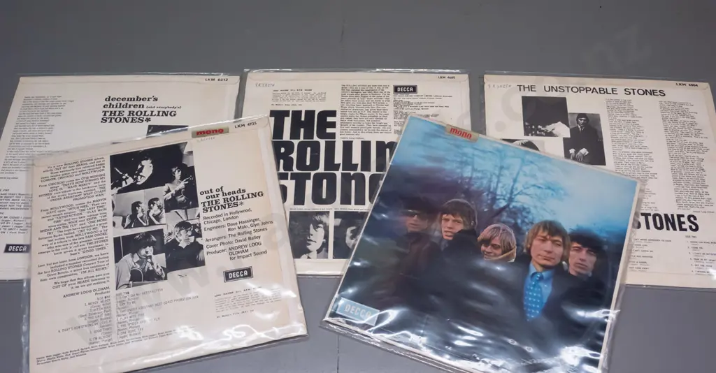 collection of 22 Rolling Stones LP records, approx. half are New Zealand pressings, some mono Image 1++