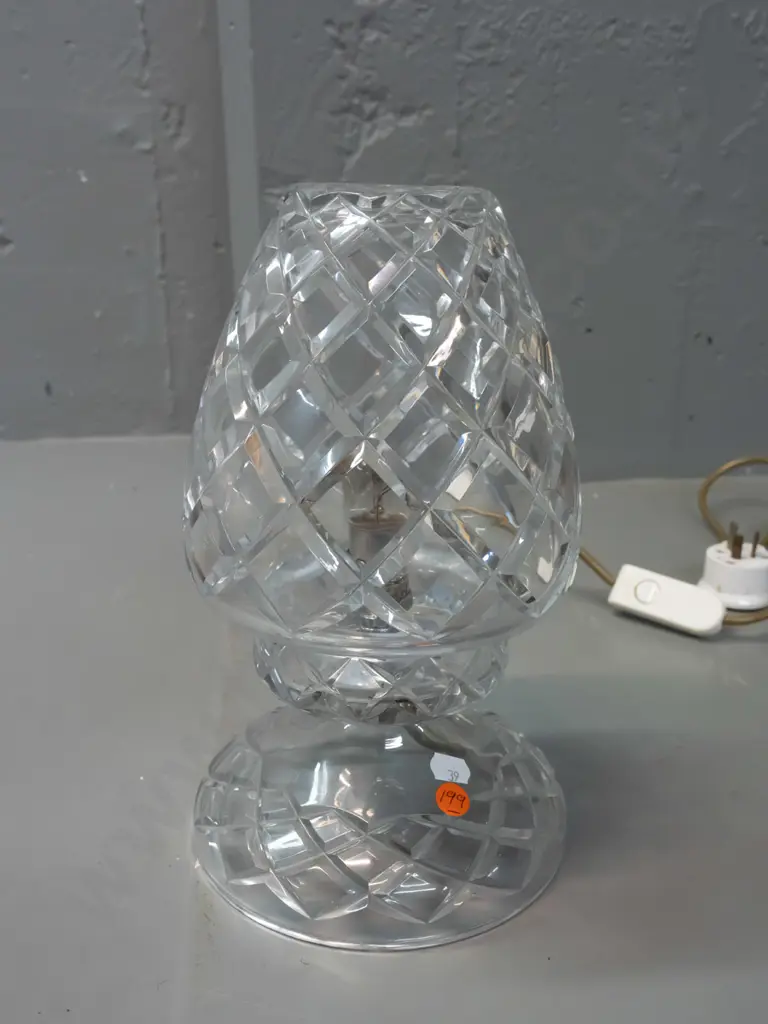 cut crystal 2-piece table lamp H-280 Image 1++