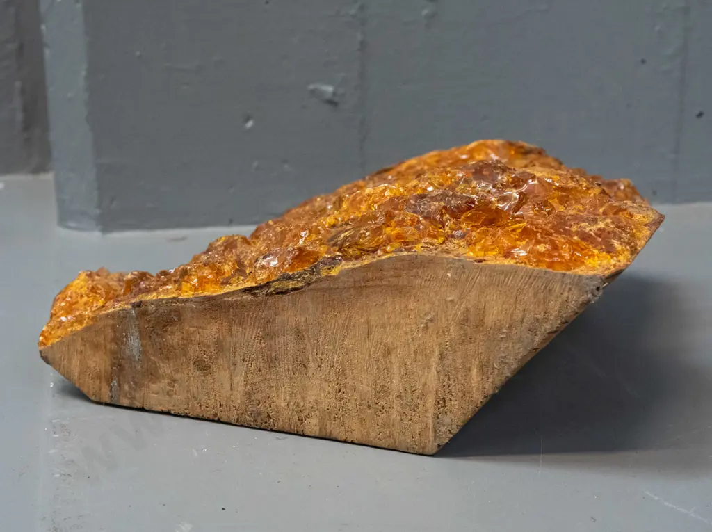 piece of kauri timber encrusted with kauri gum L-240 W-240 D-80 Image 1++