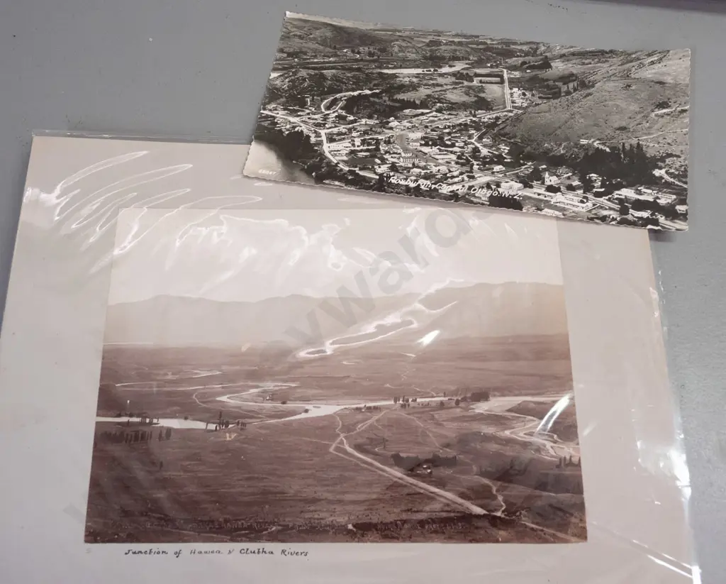 6 double sided cards with 12 vintage NZ scenic photos, 4 Burton Brothers and 8 others, some with original photo info Image 1++
