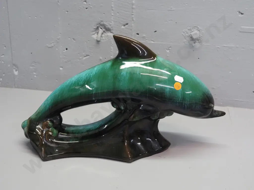 Blue Mountain Pottery large leaping dolphin H-250 L-420 Image 1++