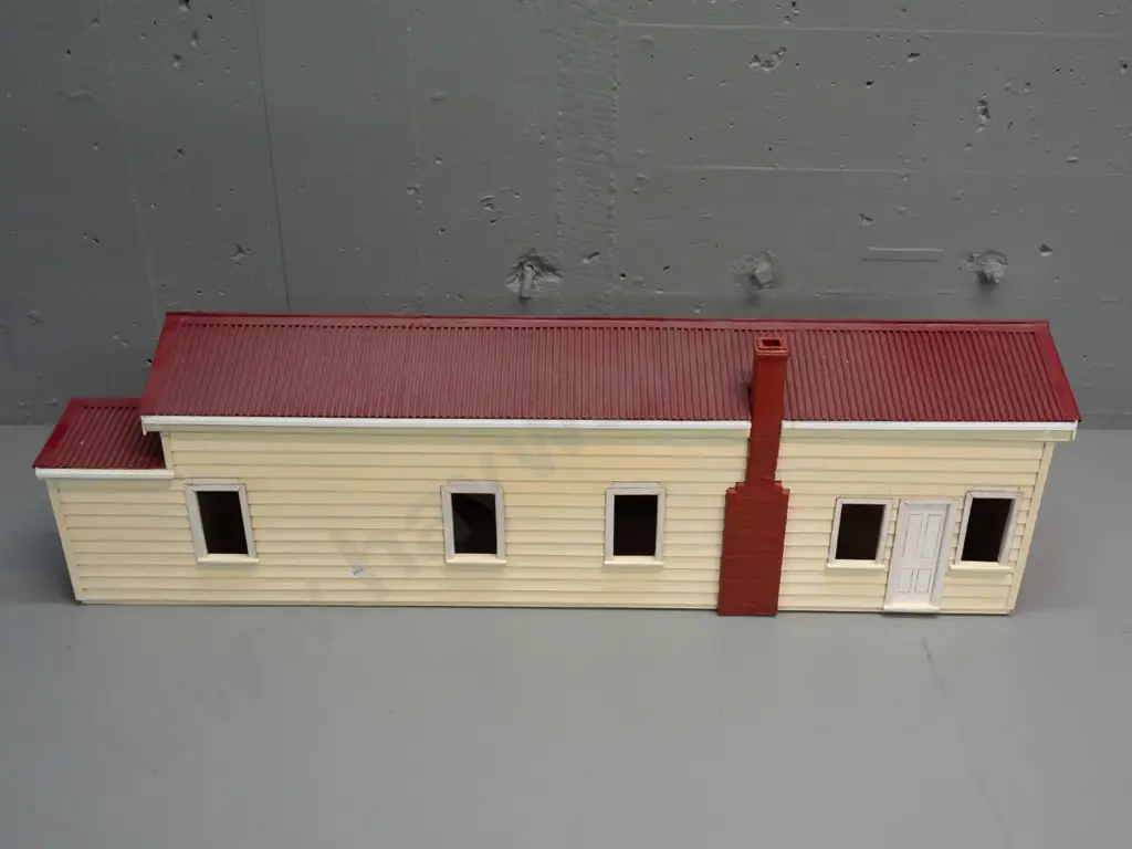 large detailed timber model of the Middlemarch Railway Station - removable roof, hand painted signage Image 1++
