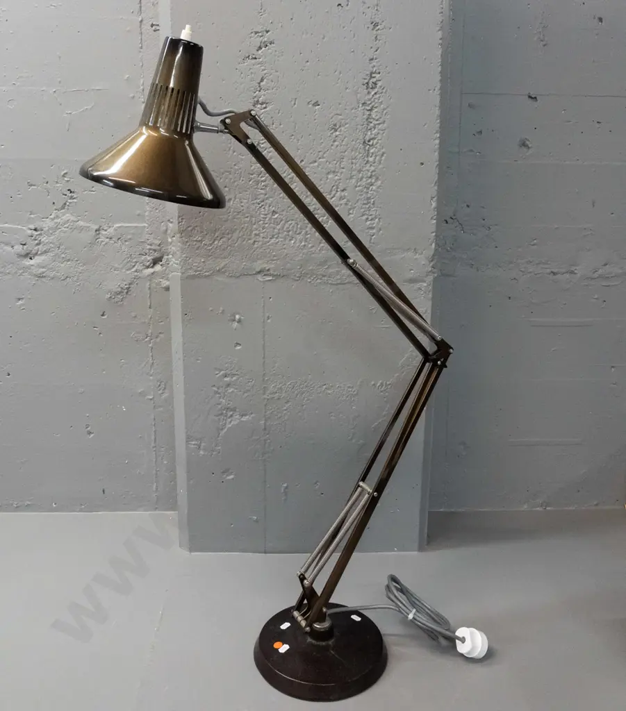 Gartner NZ Superlux long-arm anglepoise lamp - each arm L-520 Shade D-190 Image 1++