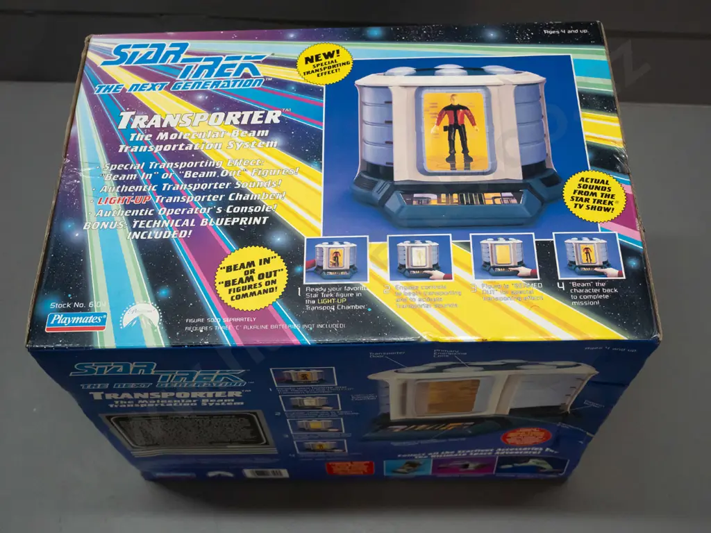 1993 Playmate Toys Star Trek Next Generation Collector's Edition Transporter in original box - some dents & wear to box Image 1++