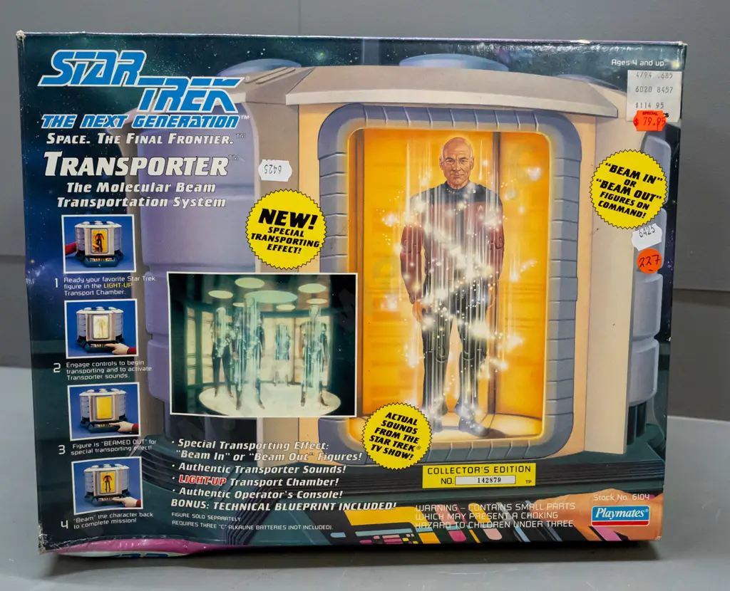 1993 Playmate Toys Star Trek Next Generation Collector's Edition Transporter in original box - some dents & wear to box Image 1++