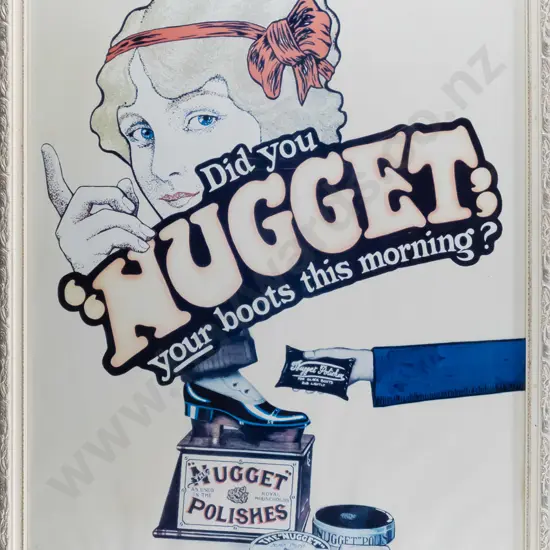 framed vintage advertising print - Nugget Polishes (wrinkling) H480 W360