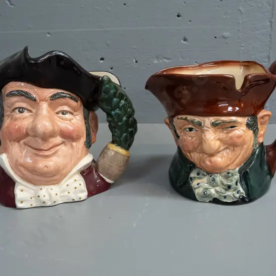 2 large Royal Doulton character jugs - Mine Host H-190 and Old Charlie