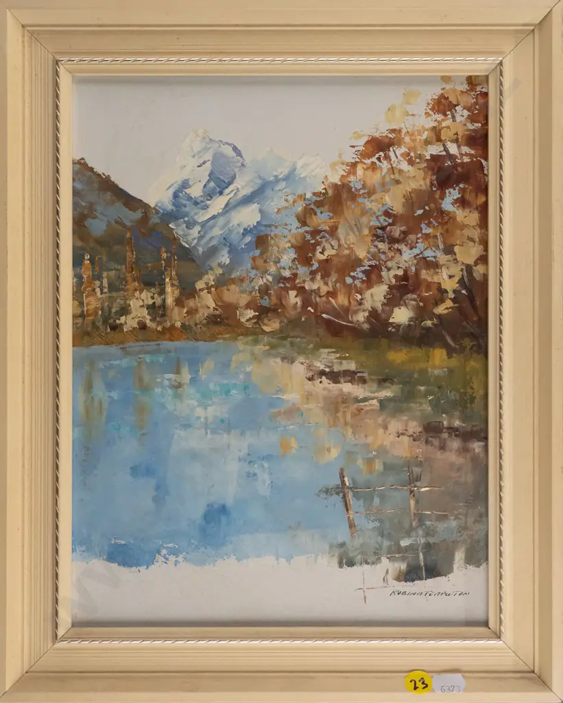Robina Templeton - framed oil on board "Lake Wakatipu" H280 W-210 Image 1++
