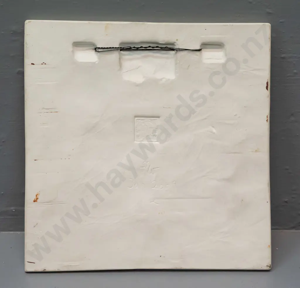 Marcus Wainwright small ceramic tile with mythical dragon figure - dated 2009 200 x 200. Image 1++