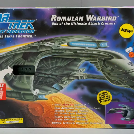 1993 Playmate Toys Star Trek Next Generation Collector's Edition model - Romulan Warbird in original box H310 W430 D110