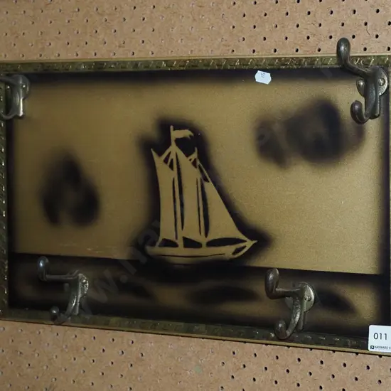 sailing boat wall mounted coat hooks