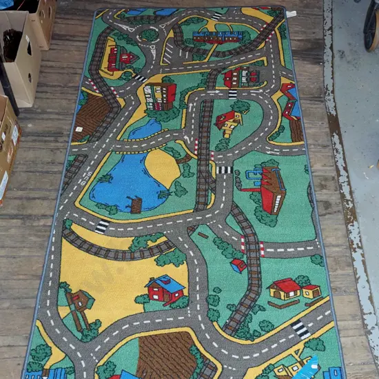 child's road layout floor mat L-2000 W-1000