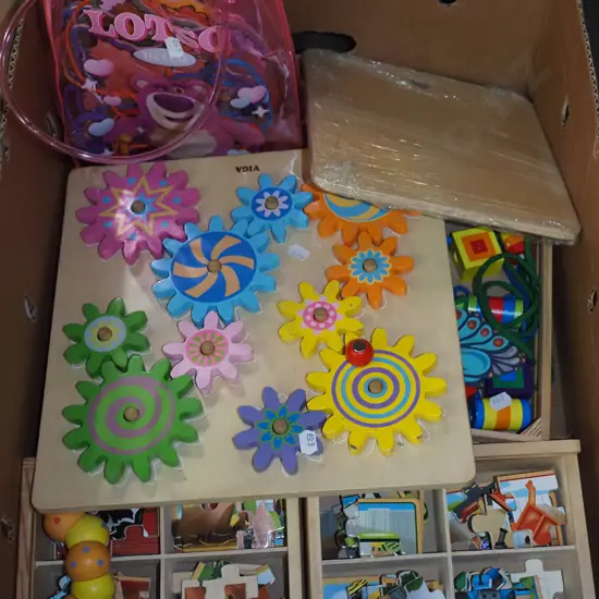 box; children's puzzles