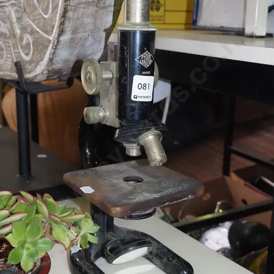 vintage English microscope