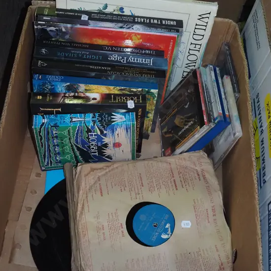 box; 78s, books