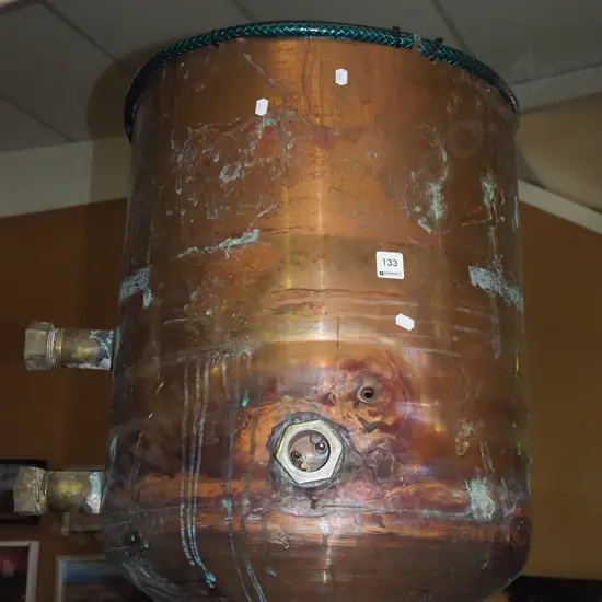 woodbin made from early copper hot water cylinder H-580