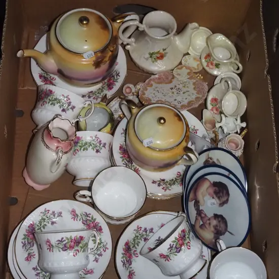 box; floral trios, vases, miniatures etc