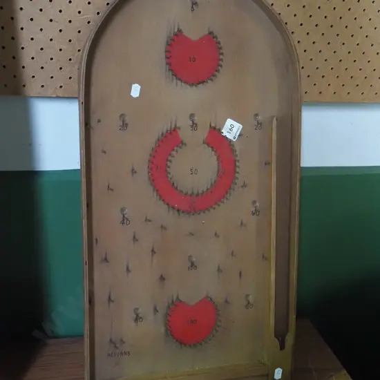 vintage wooden bagatelle game