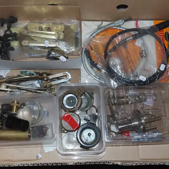 box; compass parts, window hardware etc