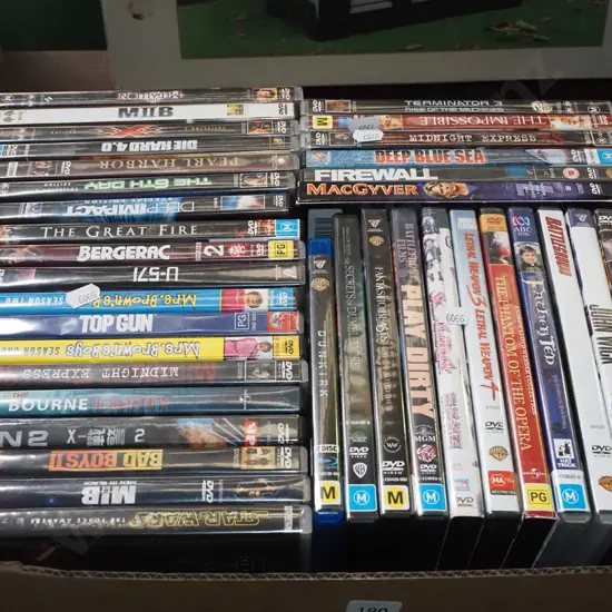 box of DVDs