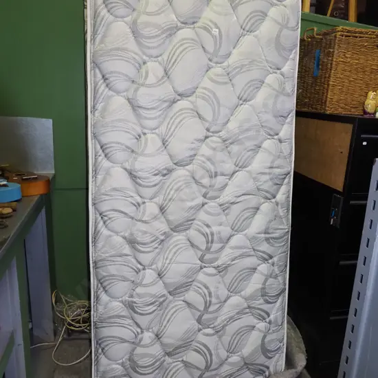 single bed mattress and base