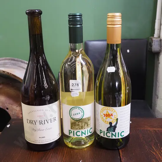 3x bottles of sauvignon blanc