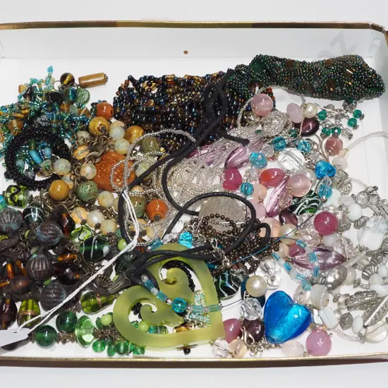 tray of costume jewellery
