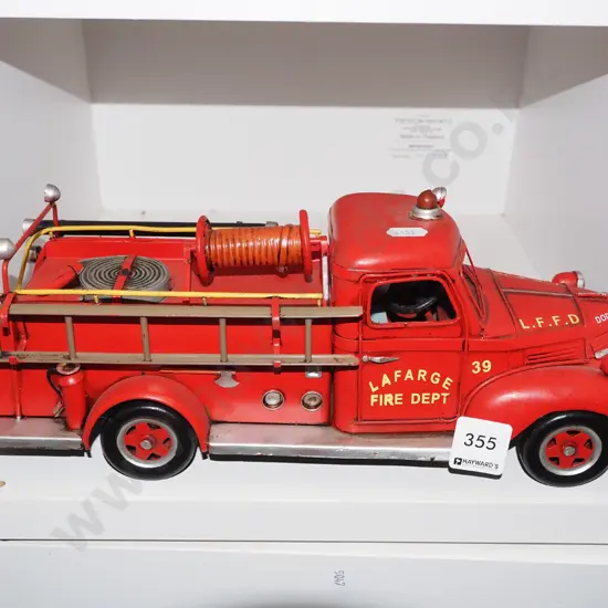 tin toy fire truck L-330