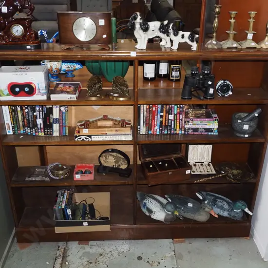 solid beech bookcase H-1240 W-1500 D-205