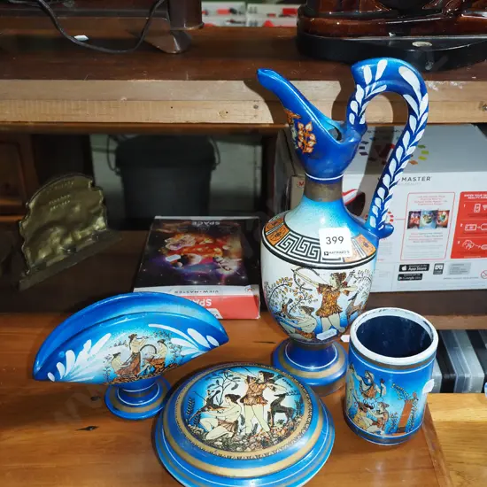 ceramc classical themed ewer vase, cover pot etc