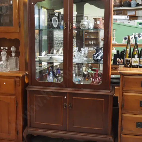 mahogany cab leg display cabinet H-1850 W-950 D-380