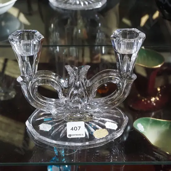 cut crystal candelabra