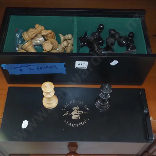 chess pieces - complete plus 2 spares