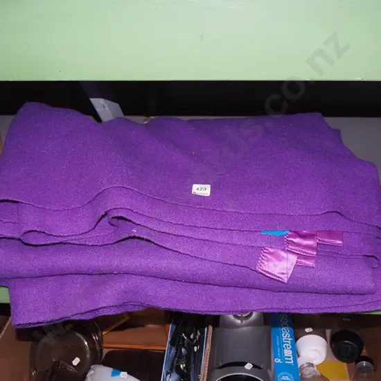 purple woollen blanket
