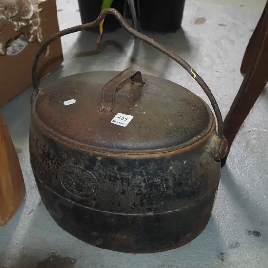 rusty oval enamel boiler