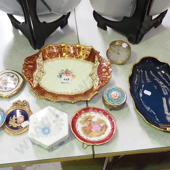 Carlton bowls, Limoges, Wedgwood box etc
