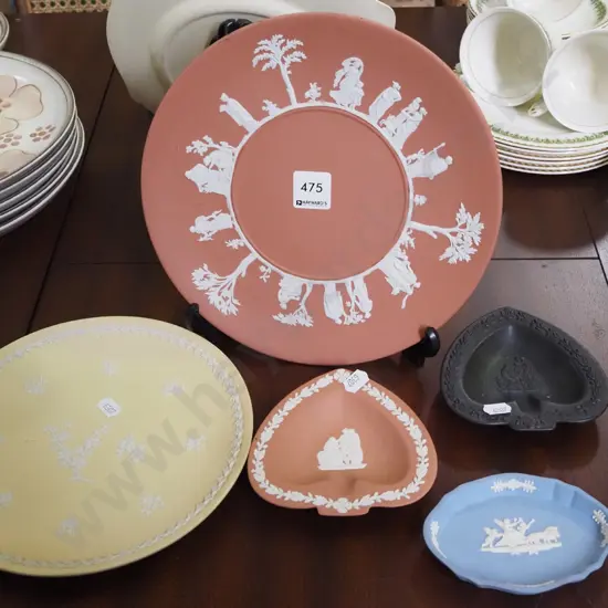 assorted coloured Jasperware items