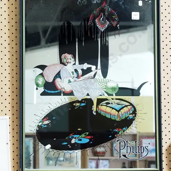 reproduction Phillips advertising mirror