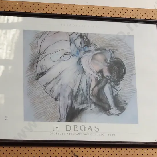 framed Degas poster print