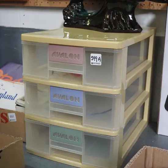 Avalon plastic storage drawers