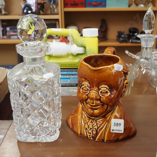 stoppered decanter, Sylvac toby jug